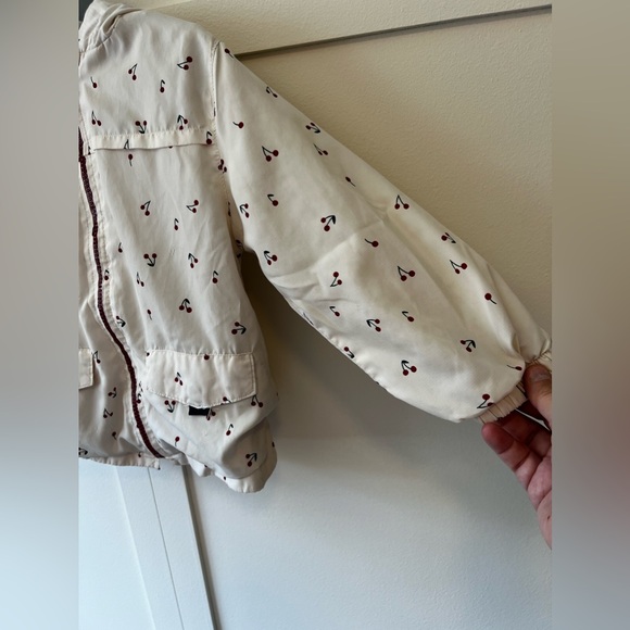 Zara Girls Cherry Lined Windbreaker Jacket Size 4-5 Years - Picture 6 of 14
